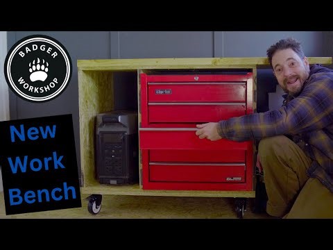 New Work Bench With CLARKE TOOL CABINET