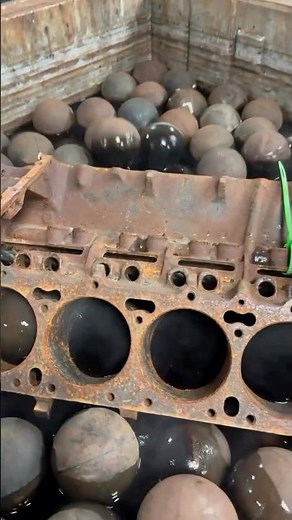 Engine Block Removing Rust #automobile #mechanic #engine