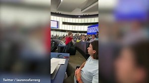 Dancers perform at the European Parliament during conference