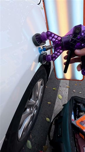 Charity Challenge #19: Repairing Car Dents Without Bodywork or Painting #RandomDentRepairOnRoadside
