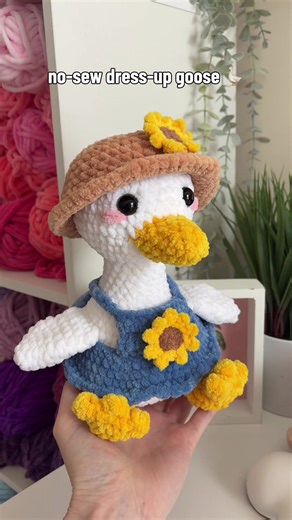 PATTERN RELEASE! The pattern bundle for my no-sew dress-up goose is out now! 🪿🤍 The no-sew dress-up goose pattern is a goose plush that measures around 8.5 inches tall and comes 5 fun outfits to make your perfect customizable goose! This pattern bundle is available NOW in my shop & etsy! 💐 #crochet #goose #crochetgoose #amigurumi