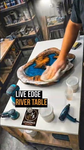Live Edge River Epoxy Coffee Table | Hyper-Realistic Build Time-Lapse