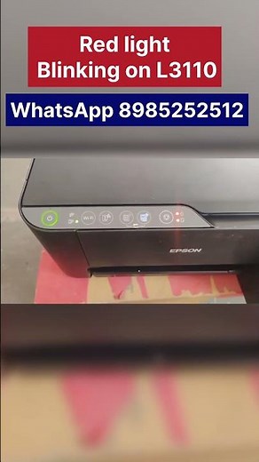 how to fix Red light blinking on l3110