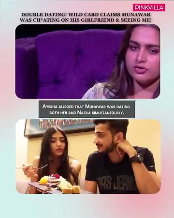 2.5M views · 14K reactions | Wild card Ayesha Khan claims Munawar Faruqui promised marriage, che*ted on his girlfriend & wants to show his real face to everyone on Bigg Boss 17 . . . . . . #munawarfaruqui #pinkvilla #ayeshakhan #nazilakhan #nazilamunawarfaruqui #biggboss17 | PinkVilla | Facebook