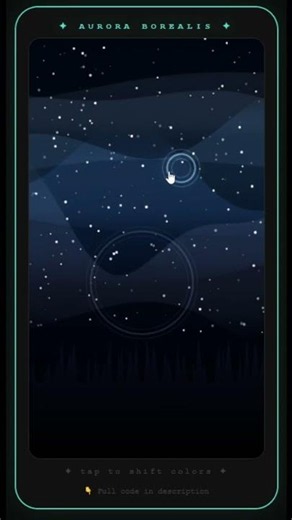 Aurora Borealis in pure HTML/CSS/JS — no libraries #coding #javascript #canvas #aurora #shorts #feed