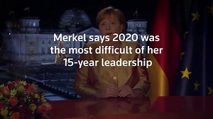 Angela Merkel said in her last New Year's address to the nation as German leader that 2020 was by far the most difficult of her 15-year leadership https://reut.rs/3o6o5VH | Reuters UK