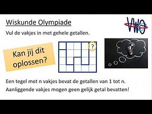 Wiskunde Olympiade - Los de tectonic puzzel op