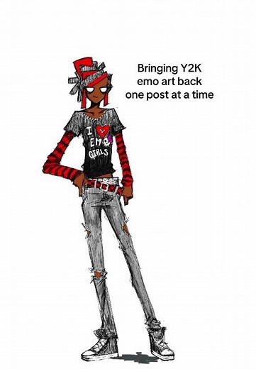 Drawing in the deviant art Y2K invader zim emo style #deviantart #emo #art #y2k #invaderzim #mspaint