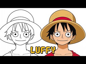 How to draw LUFFY (One Piece) | How to draw anime easy step by step | Tutorial