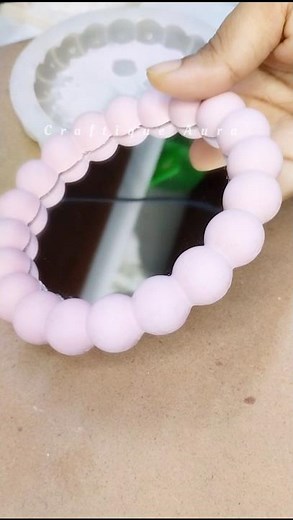 DIY mirror bubble tray with gypsum #shorts