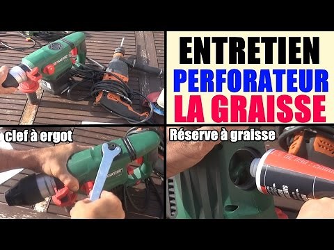 entretien perforateur burineur reserve à graisse graisser les outils graisse lithium clef à ergots