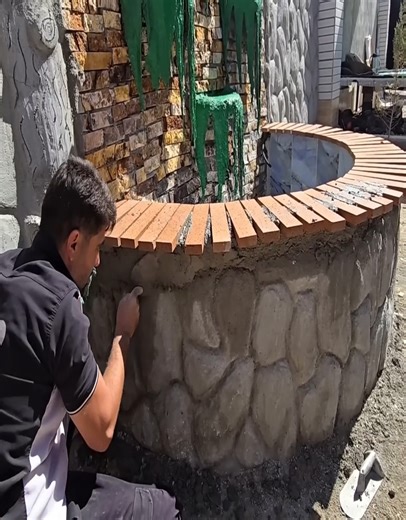16K views · 705 reactions | #EP_66 #Part_02:  Beautifying a Waterfall & Setting Up a Fountain in the Yard #NomadicLifen #FountainSetup #DIYProjects #VillageLife #OutdoorDecor #HomeImprovement | Deli Food | Facebook