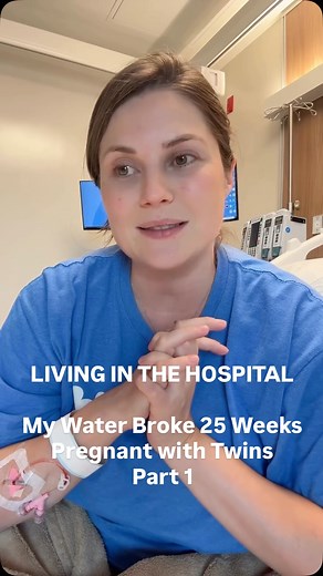 382K views · 9.6K reactions | Water broke at 25 weeks for our little girl. Plan is to keep them in until 34 weeks, but they could come anytime. Lots of monitoring daily for their hearts, ultrasounds, antibiotics for me to keep infection away. Pray these little guys stay in longer! Every day and every week is a win. Just another adventure for Rob and I. We’re very used to hospitals at this point! #pprom ##nicumom #twinpregnancy | Karli Wickens | Facebook