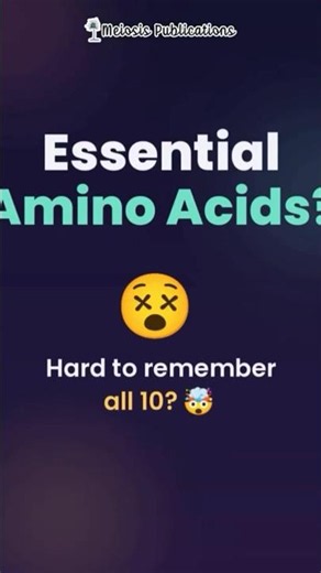 Essential Amino Acids in 20 Seconds! 🧬 Easy Mnemonic: PVT TIM HALL | NEET Biology