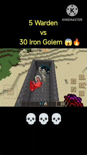 5 Warden vs 30 Iron Golem 😱🔥 #gaming #minecraft #viral #shorts