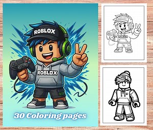 30 Roblox Character Coloring Pages for Kids (digital Download) - Etsy UK