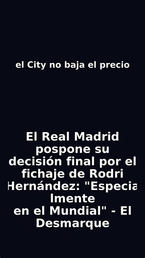 Real Madrid postpones final decision on Rodri signing | Real Madrid Latest News #2