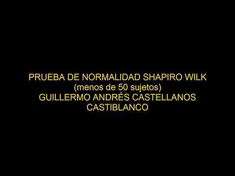 PRUEBA NORMALIDAD SHAPIRO WILK EN SPSS