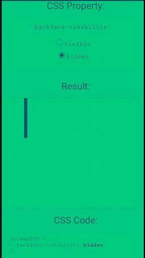 Css backface-visibility property #css #webdev
