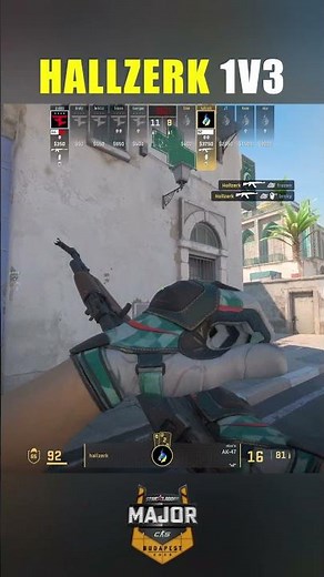 Hallzerk's MASSIVE 1v3 Clutch vs Faze Clan | StarLadder Major 2025!🔥#cs2 #gamingshorts