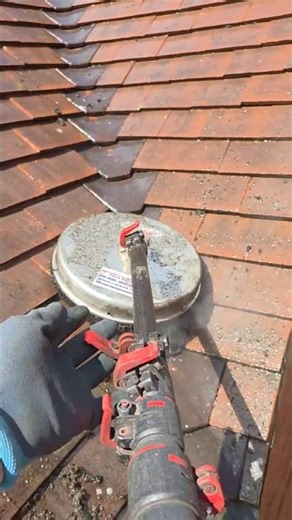 ODDLY satisfying roof steam cleaning #asmrcleaning #satisfying