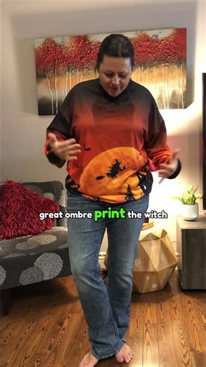 Halloween Witch & Moon Sweatshirt Review – Comfy & Stylish! #halloweenootd