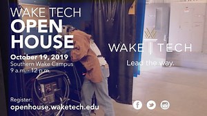 #StepIntoYourFuture at #WakeTech Open House is the perfect time for you to learn more about our programs and resources. Meet face-to-face with staff and faculty while exploring our campus! Saturday, October 19th Southern Wake Campus 9 a.m. - 12 p.m. Register: openhouse.waketech.edu | Wake Technical Community College
