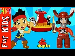 LEGO DUPLO Captain Hook VS Jake Pirate's Ship Set 10591 Cartoon Toys Unboxing VIDEO FOR KIDS