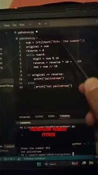 Learn how to check a palindrome number using simple logic 🔢Perfect for beginners!#PalindromeNumber