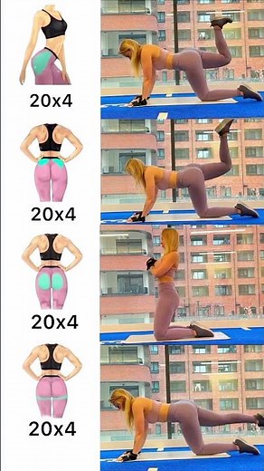 Best Booty & Glutes Workout at Home | 20x4 Reps | Bigger Hips & Toned Legs