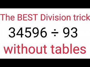 Division trick for large numbers| Division trick | Divide without tables |Vedic maths