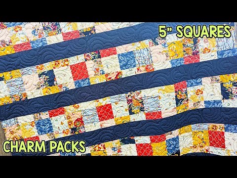 Masculine Modern Quilt | Seriously Easy with 5" Squares | Scrappy Paths Free Quilt Pattern | Scraps