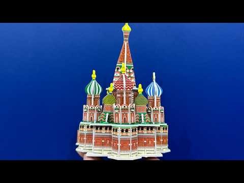 Architectural Masterpiece: The Vibrant Geometry of Saint Basil’s Cathedral (3D Assembly)