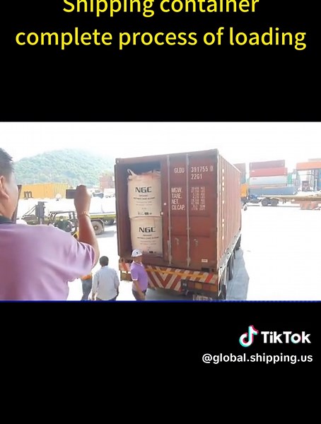 Shipping container complete process of loading #logistics #internationallogistics #freightforwarder #ddp #seafreightchinatousa