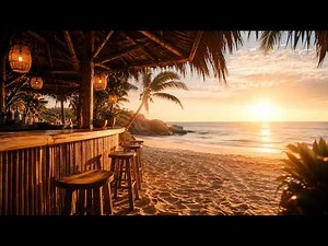 4 Hours at a Tropical Tiki Bar 🌊 Relaxing Exotica Lounge Music & Ocean Waves