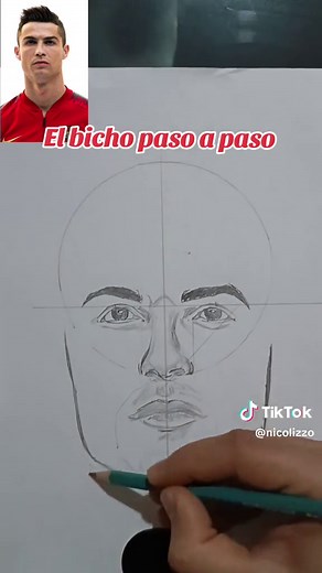 Tutorial fácil para dibujar a Cristiano Ronaldo paso a paso
