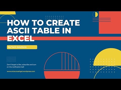 Create an ASCII Table in Excel: Step-by-Step Guide!
