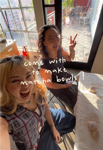 this is ur sign to take a ceramics class and make a matcha bowl!!! such a fun experience, and you get something that you will use out of it!! 🌷 #matchabowl #ceramics