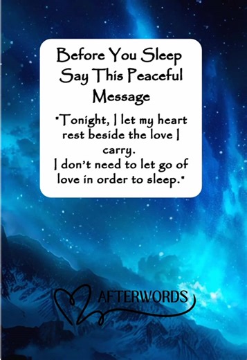 I hope this message helps you rest easy and let go of today. Relax—your body deserves to restore, recover, and renew. I’m wishing you deep peace and calm as you drift off. I hope you sleep well. – Jae #sleepmessage, #nighttimeaffirmation, #sweetdreams, #restwell, #relaxyourmind sleep message, nighttime affirmation, bedtime calm, relax your mind, let go of the day, peaceful sleep, sleep well tonight, sweet dreams tonight, rest and recovery, calming night routine