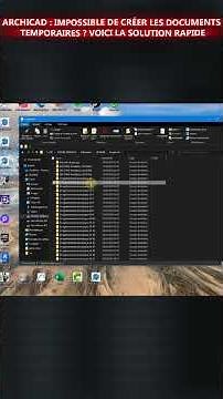 Archicad : Impossible de créer les documents temporaires? Voici la solution rapide #archicad #bim