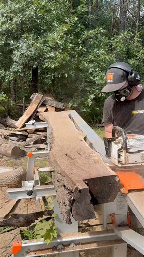 13K views · 128 reactions | Chainsaw milling an 8+ foot black walnut...