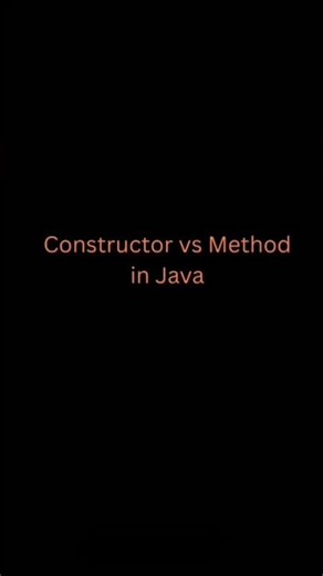Java Constructors vs Methods | Explained in 30 Seconds🚀#java #method #constructor #coding #code