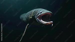 Frilled Shark - A Deep Sea Monster, 4K Ultra HD footage Perfect for Professional Projects, tech presentations