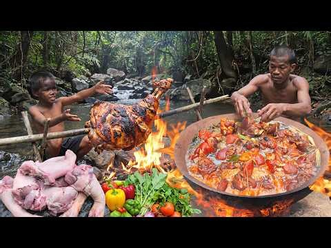 Cooking in the Wild: No Modern Tools, Just Fire and Meat