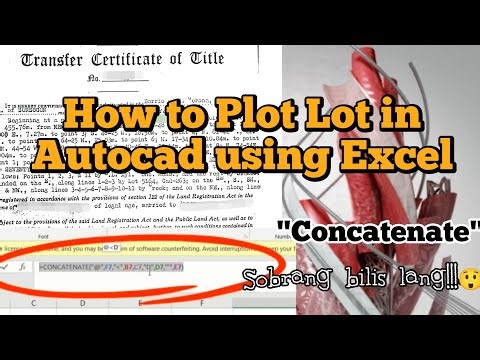Plot Lot in AutoCad Using EXCEL | Automatic Plotting| Concatenate Formula