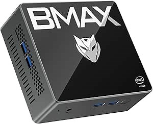 Bmax Mini PC 4-Core N4100 (up to 2.4 GHz) 8GB LPDDR4/256GB SSD 4K 60Hz Mini Desktop Computer Gigabit Ethernet Dual-Band Wi-Fi BT 5.0 HDMI 2.0 Micro Pc Mini Computer