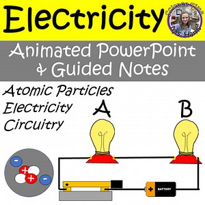 Circuits (Electricity, Atomic Particles...) Animated PowerPoint and Guided Notes