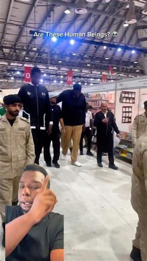 Everyone Stopped to Take Photos With These GIANT Men 😳🇸🇦 #Shorts