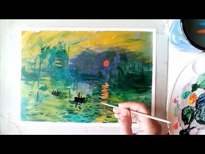 Impression, Sunrise by Claude Monet, 1872 [copy in acrylics]