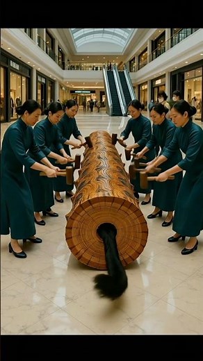 "Six Women Rescue a Dog Trapped Inside a Giant Wooden Log — Unbelievable Moment!"